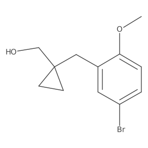 {1-[(5-Bromo-2-methoxyphenyl)methyl]cyclopropyl}methanol Structure
