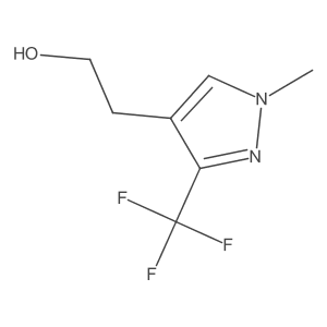 2-(1-methyl-3-(trifluoromethyl)-1H-pyrazol-4-yl)ethan-1-ol结构式