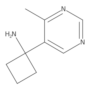 1-(4-Methylpyrimidin-5-yl)cyclobutan-1-amine结构式