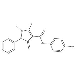 N-(4-hydroxyphenyl)-1,5-dimethyl-3-oxo-2-phenyl-2,3-dihydro-1H-pyrazole-4-carboxamide结构式