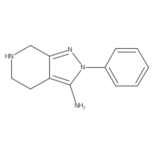 2-Phenyl-4,5,6,7-tetrahydro-2H-pyrazolo[3,4-c]pyridin-3-amine结构式