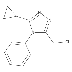3-(chloromethyl)-5-cyclopropyl-4-phenyl-4H-1,2,4-triazole Structure