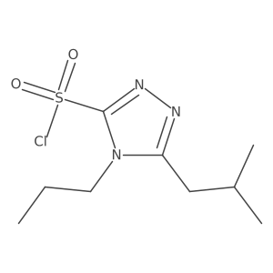 5-(2-methylpropyl)-4-propyl-4H-1,2,4-triazole-3-sulfonyl chloride Structure