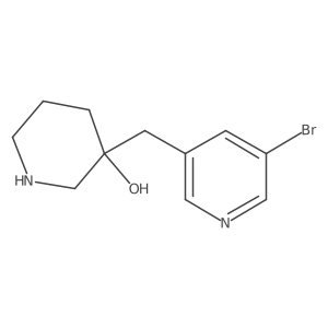 3-[(5-Bromopyridin-3-yl)methyl]piperidin-3-ol Structure