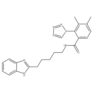 N-[5-(1H-benzimidazol-2-yl)pentyl]-3,4-dimethyl-2-(1H-tetrazol-1-yl)benzamide结构式