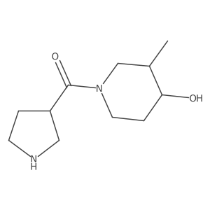 (4-Hydroxy-3-methylpiperidin-1-yl)(pyrrolidin-3-yl)methanone Structure