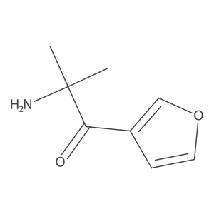 2-Amino-1-(furan-3-yl)-2-methylpropan-1-one结构式