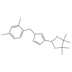 1-(2,4-Difluorobenzyl)-4-(4,4,5,5-tetramethyl-1,3,2-dioxaborolan-2-yl)-1H-pyrazole结构式