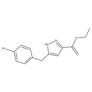 Ethyl 5-(4-bromobenzyl)-1H-pyrazole-3-carboxylate Structure