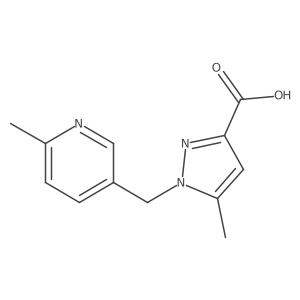 5-Methyl-1-[(6-methyl-3-pyridinyl)methyl]-1H-pyrazole-3-carboxylic acid结构式