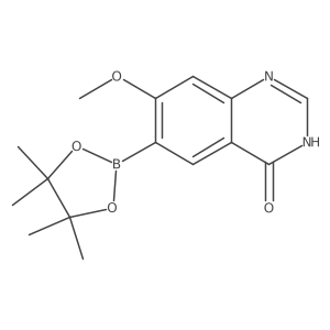 7-methoxy-6-(4,4,5,5-tetramethyl-1,3,2-dioxaborolan-2-yl)quinazolin-4(1H)-one Structure