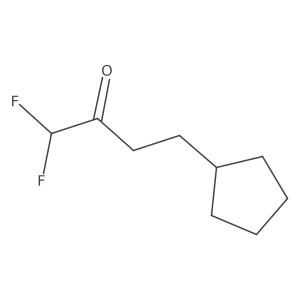 4-Cyclopentyl-1,1-difluorobutan-2-one结构式