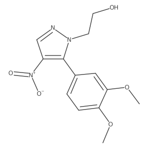 2-(5-(3,4-Dimethoxyphenyl)-4-nitro-1H-pyrazol-1-yl)ethanol结构式