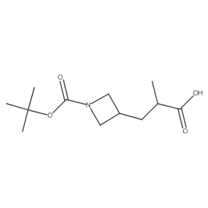3-(1-(tert-Butoxycarbonyl)azetidin-3-yl)-2-methylpropanoic acid结构式