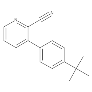 2-Pyridinecarbonitrile, 3-[4-(1,1-dimethylethyl)phenyl]- Structure