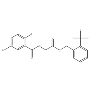 ({[2-(Trifluoromethyl)phenyl]methyl}carbamoyl)methyl 5-chloro-2-fluorobenzoate Structure