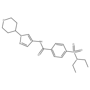 4-(N,N-diethylsulfamoyl)-N-(1-(tetrahydro-2H-pyran-4-yl)-1H-pyrazol-4-yl)benzamide Structure