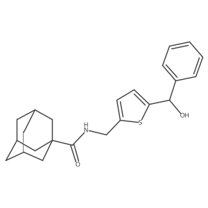 N-({5-[hydroxy(phenyl)methyl]thiophen-2-yl}methyl)adamantane-1-carboxamide Structure