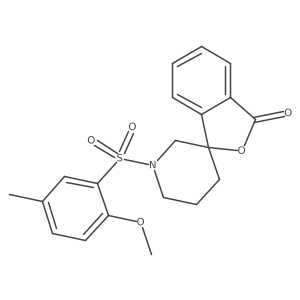 1'-((2-methoxy-5-methylphenyl)sulfonyl)-3H-spiro[isobenzofuran-1,3'-piperidin]-3-one结构式