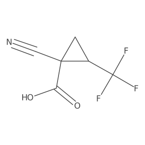1-Cyano-2-(trifluoromethyl)cyclopropane-1-carboxylic acid Structure