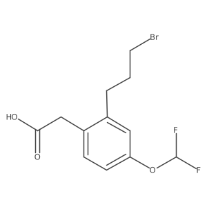 2-(3-Bromopropyl)-4-(difluoromethoxy)phenylacetic acid结构式