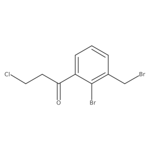 1-Propanone, 1-[2-bromo-3-(bromomethyl)phenyl]-3-chloro- Structure