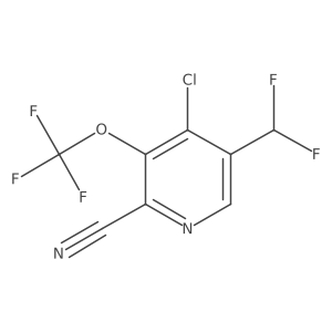 4-Chloro-5-(difluoromethyl)-3-(trifluoromethoxy)picolinonitrile Structure
