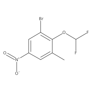 3-Bromo-2-difluoromethoxy-5-nitrotoluene结构式