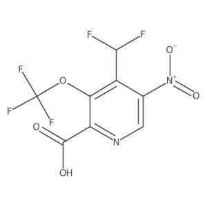 4-(Difluoromethyl)-5-nitro-3-(trifluoromethoxy)picolinic acid Structure