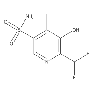 2-(Difluoromethyl)-3-hydroxy-4-methylpyridine-5-sulfonamide Structure