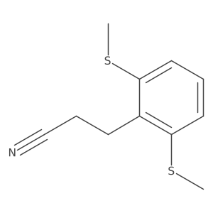 (2,6-Bis(methylthio)phenyl)propanenitrile结构式