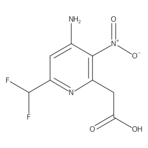 2-(4-Amino-6-(difluoromethyl)-3-nitropyridin-2-yl)acetic acid结构式