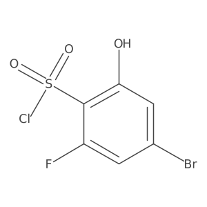 4-Bromo-2-fluoro-6-hydroxybenzene-1-sulfonyl chloride Structure