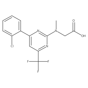 N-[6-(2-Chlorophenyl)-4-(trifluoromethyl)pyrimidin-2-yl]-N-methylglycine结构式