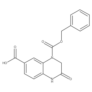 4-[(Benzyloxy)carbonyl]-2-oxo-1,2,3,4-tetrahydroquinoxaline-6-carboxylic acid结构式