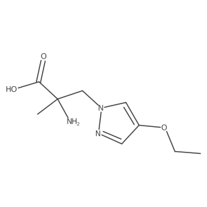 2-amino-3-(4-ethoxy-1H-pyrazol-1-yl)-2-methylpropanoic acid结构式