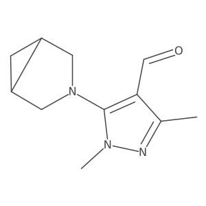 5-{3-azabicyclo[3.1.0]hexan-3-yl}-1,3-dimethyl-1H-pyrazole-4-carbaldehyde结构式