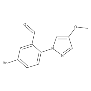 5-bromo-2-(4-methoxy-1H-pyrazol-1-yl)benzaldehyde Structure
