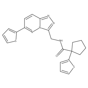 1-(thiophen-2-yl)-N-((6-(thiophen-2-yl)-[1,2,4]triazolo[4,3-b]pyridazin-3-yl)methyl)cyclopentanecarboxamide Structure