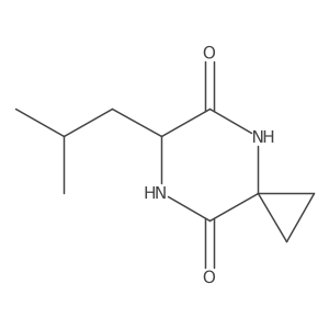 (6S)-6-(2-methylpropyl)-4,7-diazaspiro[2.5]octane-5,8-dione结构式