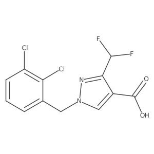1-(2,3-Dichlorobenzyl)-3-(difluoromethyl)-1H-pyrazole-4-carboxylic acid Structure