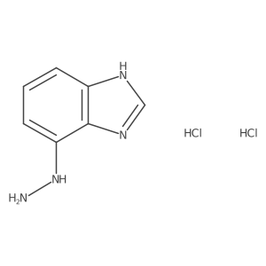 7-hydrazinyl-1H-1,3-benzodiazole dihydrochloride结构式