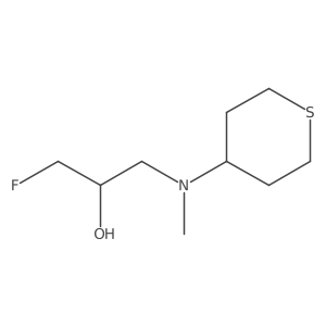 1-Fluoro-3-[methyl(thian-4-yl)amino]propan-2-ol结构式