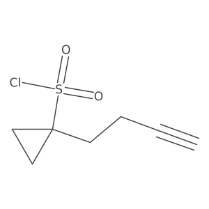 1-(But-3-yn-1-yl)cyclopropane-1-sulfonyl chloride结构式