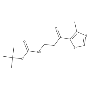 tert-butyl N-[3-(4-methyl-1,3-thiazol-5-yl)-3-oxopropyl]carbamate结构式