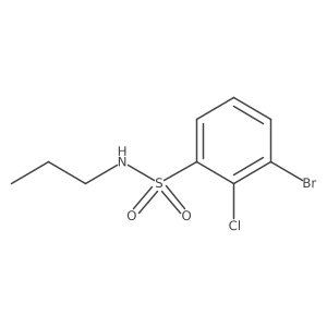 3-bromo-2-chloro-N-propylbenzene-1-sulfonamide结构式
