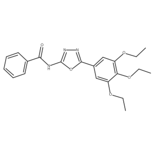 N-[5-(3,4,5-triethoxyphenyl)-1,3,4-oxadiazol-2-yl]benzamide Structure