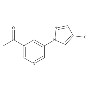 1-[5-(4-chloro-1H-pyrazol-1-yl)pyridin-3-yl]ethan-1-one结构式
