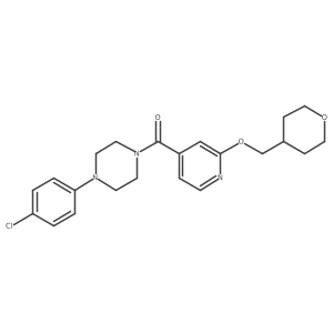 (4-(4-chlorophenyl)piperazin-1-yl)(2-((tetrahydro-2H-pyran-4-yl)methoxy)pyridin-4-yl)methanone Structure