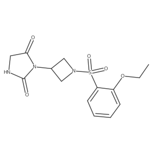 3-(1-((2-Ethoxyphenyl)sulfonyl)azetidin-3-yl)imidazolidine-2,4-dione结构式